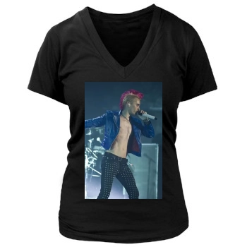 Jared Leto Women's Deep V-Neck TShirt