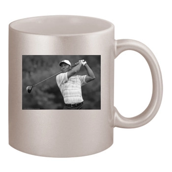 Tiger Woods 11oz Metallic Silver Mug