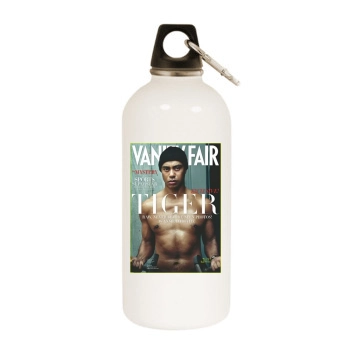 Tiger Woods White Water Bottle With Carabiner