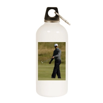 Tiger Woods White Water Bottle With Carabiner