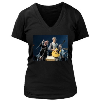 U2 Women's Deep V-Neck TShirt