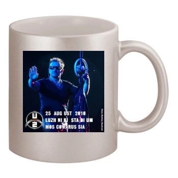 U2 11oz Metallic Silver Mug