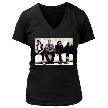 U2 Women's Deep V-Neck TShirt