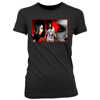 Bill Kaulitz Women's Junior Cut Crewneck T-Shirt