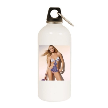 Candice Swanepoel White Water Bottle With Carabiner