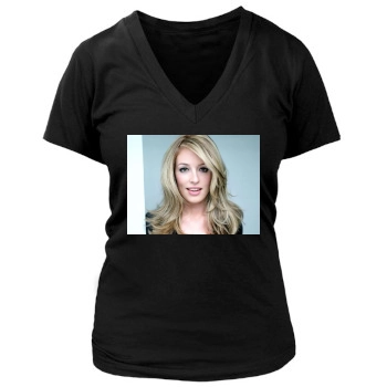 Cat Deeley Women's Deep V-Neck TShirt