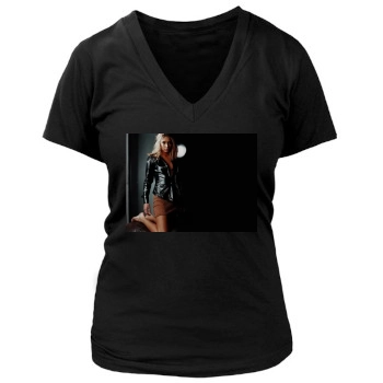 Cat Deeley Women's Deep V-Neck TShirt