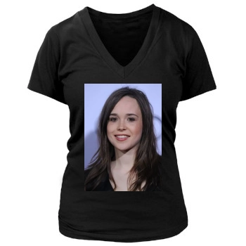 Ellen Page Women's Deep V-Neck TShirt