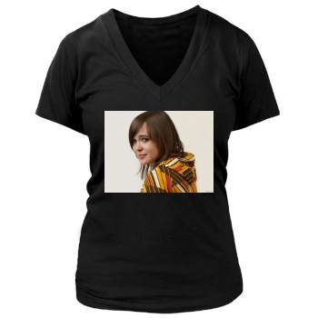 Ellen Page Women's Deep V-Neck TShirt