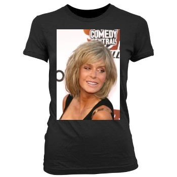 Farrah Fawcett Women's Junior Cut Crewneck T-Shirt