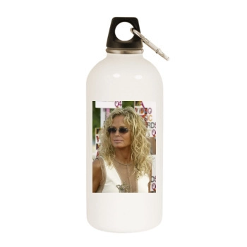 Farrah Fawcett White Water Bottle With Carabiner