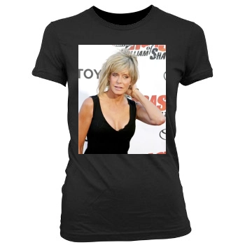 Farrah Fawcett Women's Junior Cut Crewneck T-Shirt