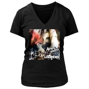 Ke$ha Women's Deep V-Neck TShirt