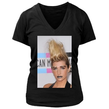 Ke$ha Women's Deep V-Neck TShirt