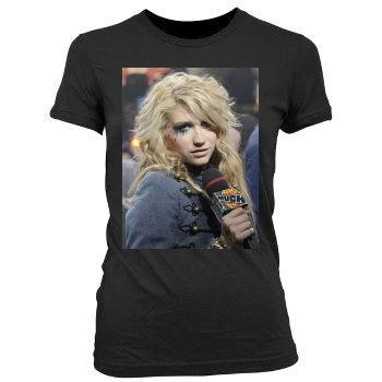 Kesha Women's Junior Cut Crewneck T-Shirt