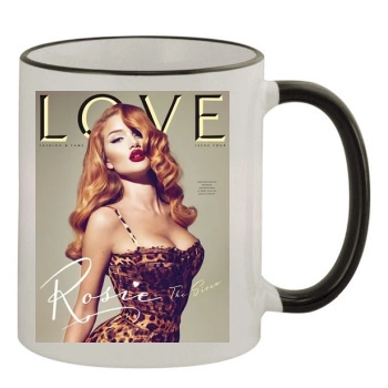 Rosie Huntington-Whiteley 11oz Colored Rim & Handle Mug