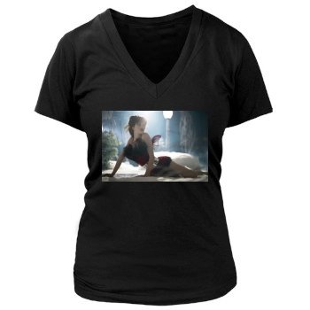 Rosie Huntington-Whiteley Women's Deep V-Neck TShirt