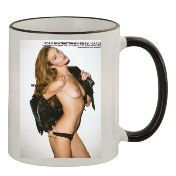 Rosie Huntington-Whiteley 11oz Colored Rim & Handle Mug