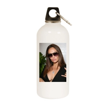 Tia Carrere White Water Bottle With Carabiner