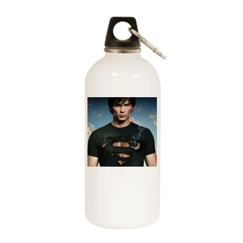 Tom Welling White Water Bottle With Carabiner