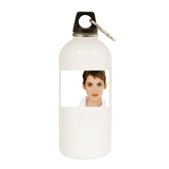 Winona Ryder White Water Bottle With Carabiner