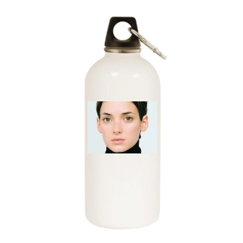 Winona Ryder White Water Bottle With Carabiner