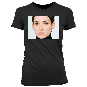 Winona Ryder Women's Junior Cut Crewneck T-Shirt