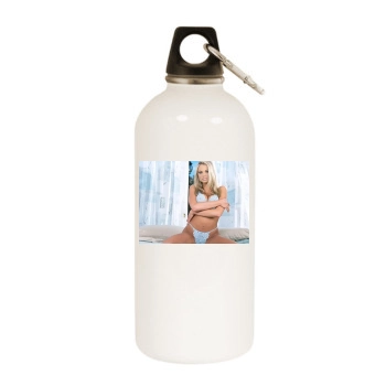 Briana Banks White Water Bottle With Carabiner