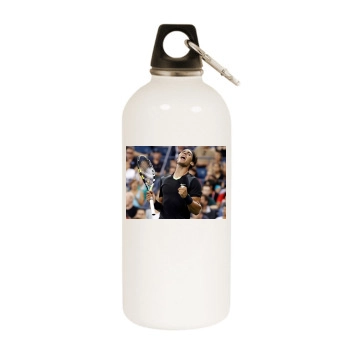 Rafael Nadal White Water Bottle With Carabiner