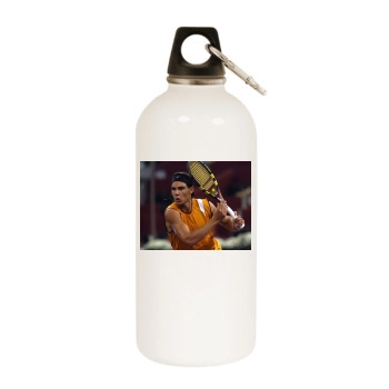 Rafael Nadal White Water Bottle With Carabiner