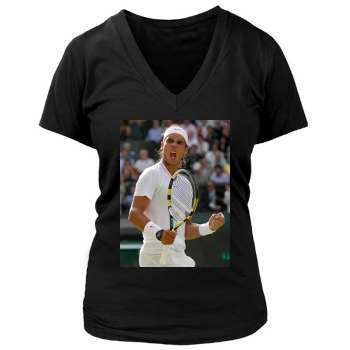 Rafael Nadal Women's Deep V-Neck TShirt