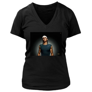 Rafael Nadal Women's Deep V-Neck TShirt