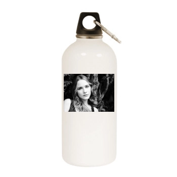 Evan Rachel Wood White Water Bottle With Carabiner