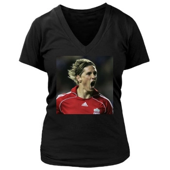 Fernando Torres Women's Deep V-Neck TShirt
