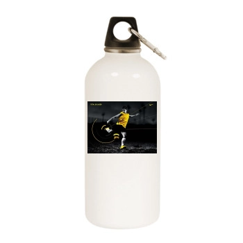 Fernando Torres White Water Bottle With Carabiner