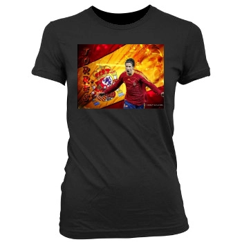 Fernando Torres Women's Junior Cut Crewneck T-Shirt