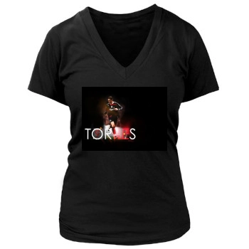 Fernando Torres Women's Deep V-Neck TShirt