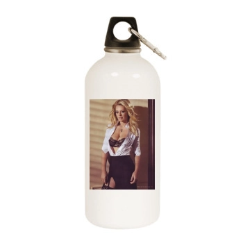 Jeri Ryan White Water Bottle With Carabiner