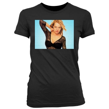 Jeri Ryan Women's Junior Cut Crewneck T-Shirt