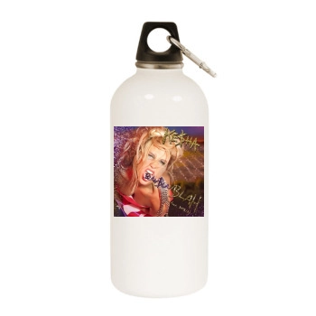 Kesha White Water Bottle With Carabiner
