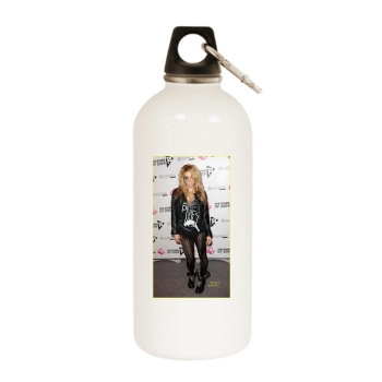 Kesha White Water Bottle With Carabiner