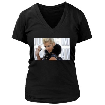 Kesha Women's Deep V-Neck TShirt