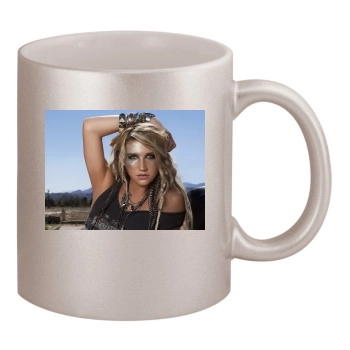 Kesha 11oz Metallic Silver Mug