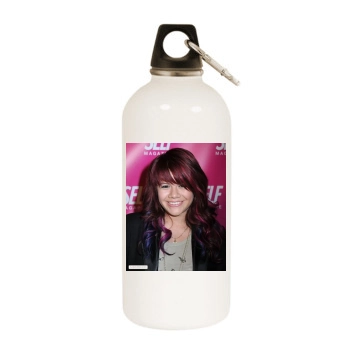 Allison Iraheta White Water Bottle With Carabiner