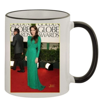 Angelina Jolie 11oz Colored Rim & Handle Mug