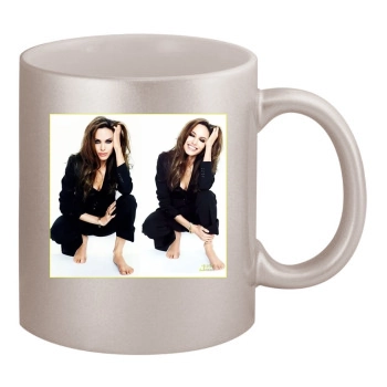 Angelina Jolie 11oz Metallic Silver Mug