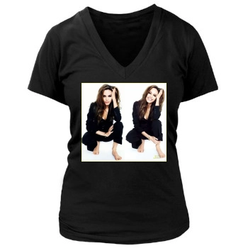 Angelina Jolie Women's Deep V-Neck TShirt