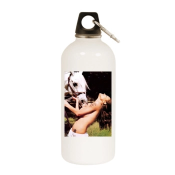 Angelina Jolie White Water Bottle With Carabiner