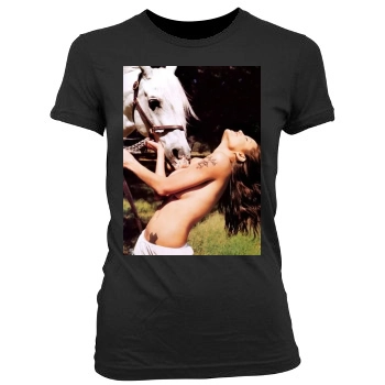 Angelina Jolie Women's Junior Cut Crewneck T-Shirt