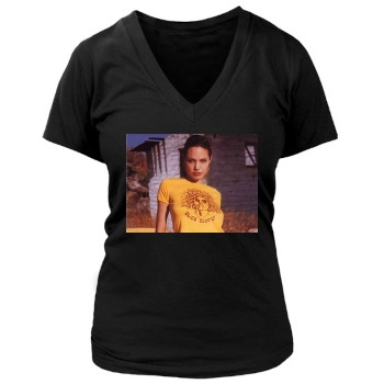 Angelina Jolie Women's Deep V-Neck TShirt